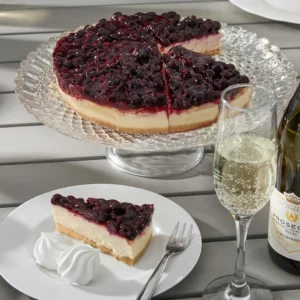 Gluten-Free Blackcurrant & Prosecco Cheesecake