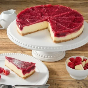 White Chocolate and Raspberry Cheesecake